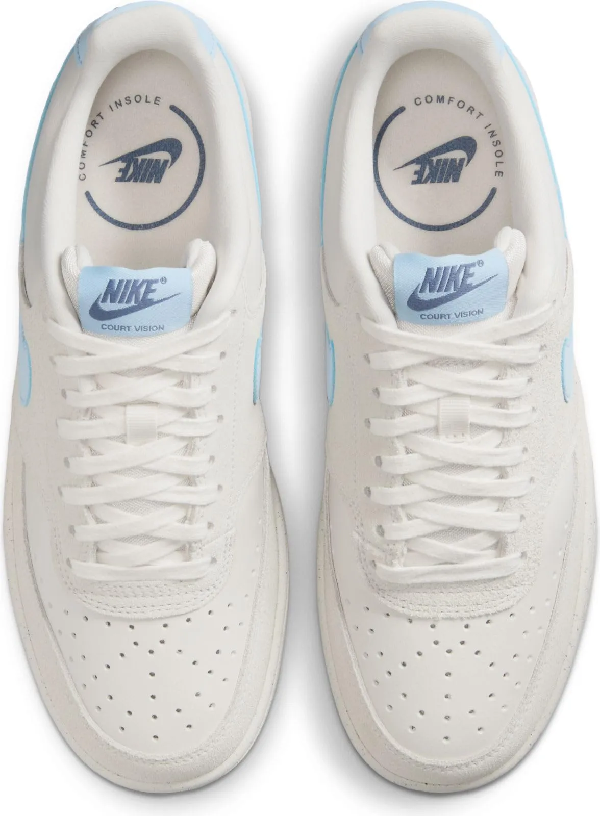 Nike Court Vision Low Women's Shoes - Phantom Psychic Blue Light Bone - 38.5 EU - immagine 5