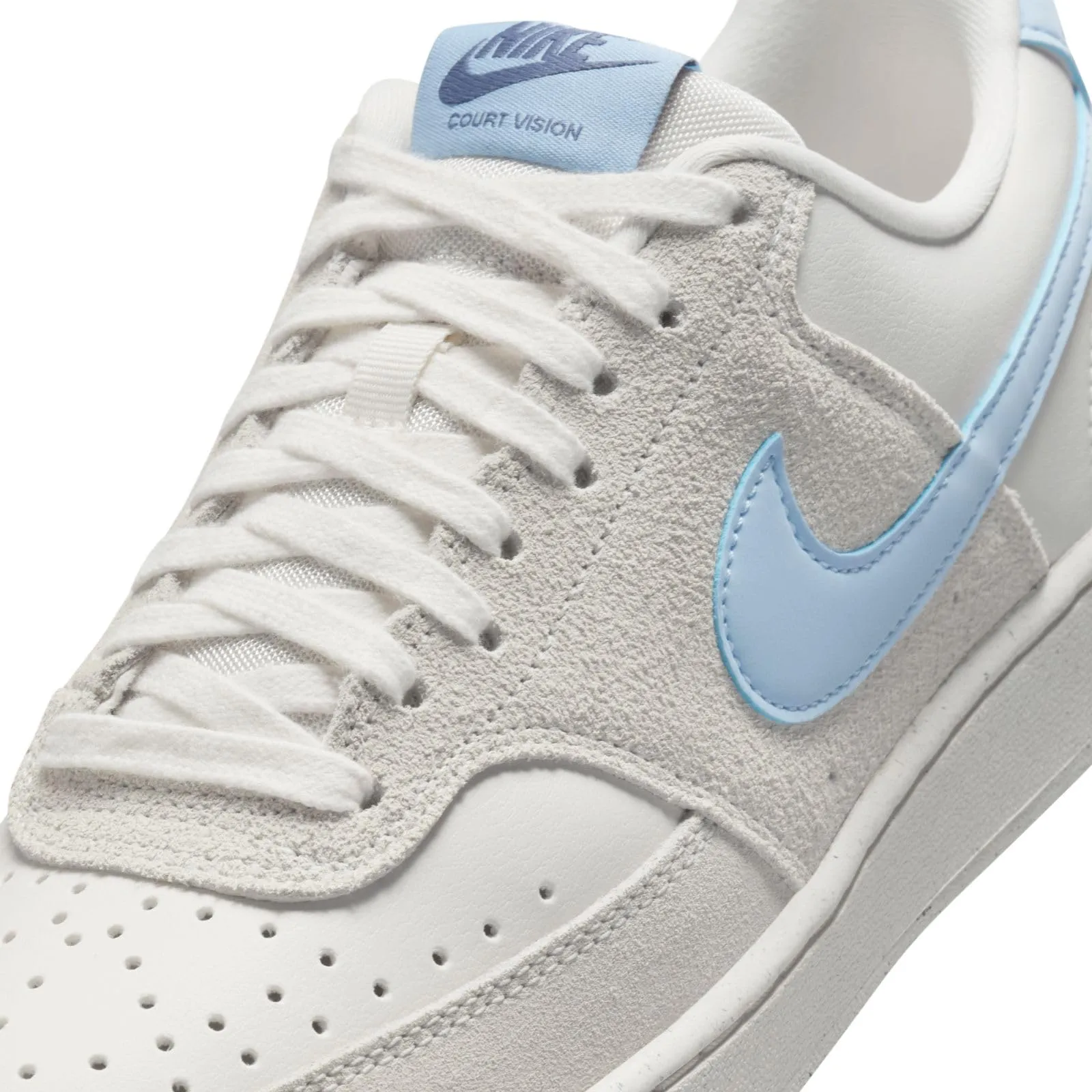 Nike Court Vision Low Women's Shoes - Phantom Psychic Blue Light Bone - 38.5 EU - immagine 7