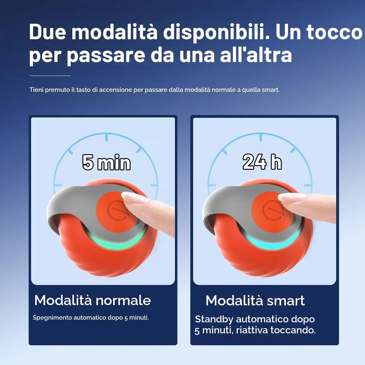 Kinizuxi Giocattolo Interattivo con Palla Automatica per Gatti e Cuccioli, Ricaricabile con 2 Modalità e Rotazione a 360 Gradi, Arancia - immagine 3