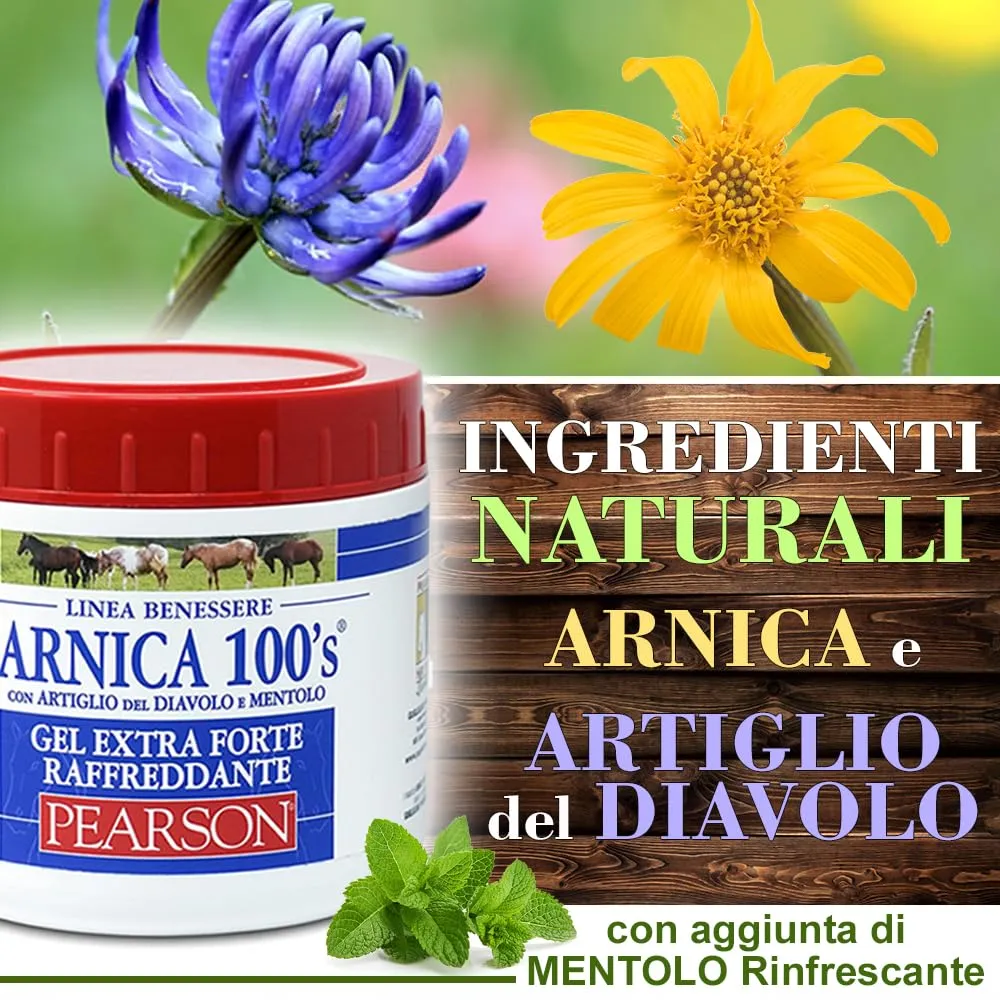 ARNICA 100'S Gel Arnica Extraforte Raffreddante Pearson per Cavalli, 2 x 500 ml - immagine 2
