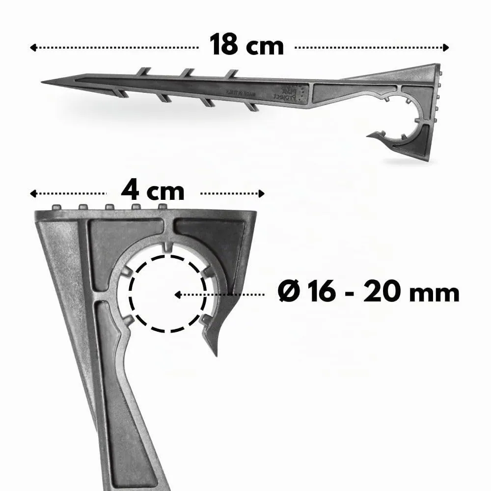 DI GIULIO SRL Picchetti di Ancoraggio per Tubo Ala Gocciolante 16-20 mm, 100 Pezzi - immagine 2