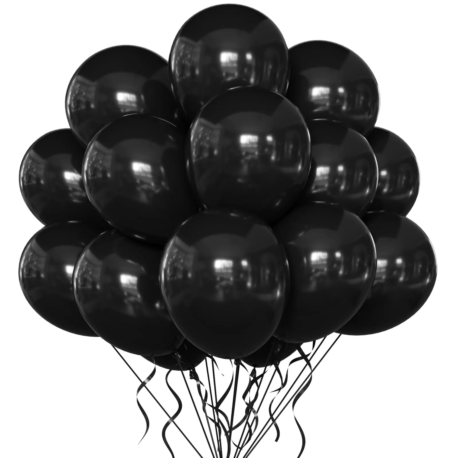 Yehnda Palloncini Neri in Lattice, 30 cm, 100 pezzi - immagine 1