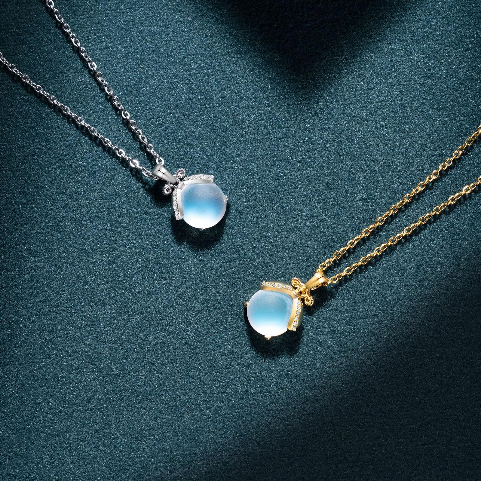 Lueaurra Collana in Pietra di Luna Argento - immagine 4