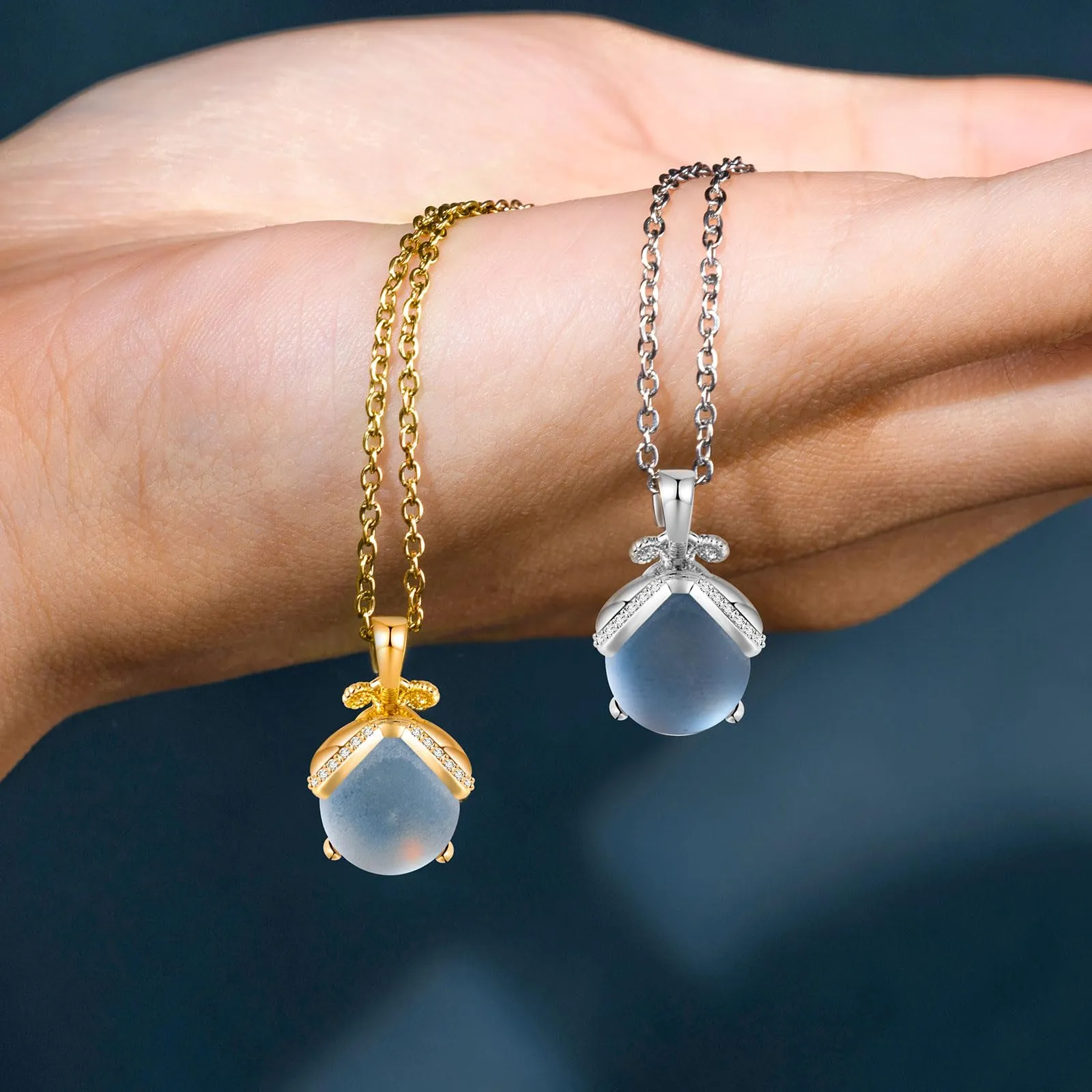 Lueaurra Collana Pietra di Luna Lucciola per Donna - immagine 4