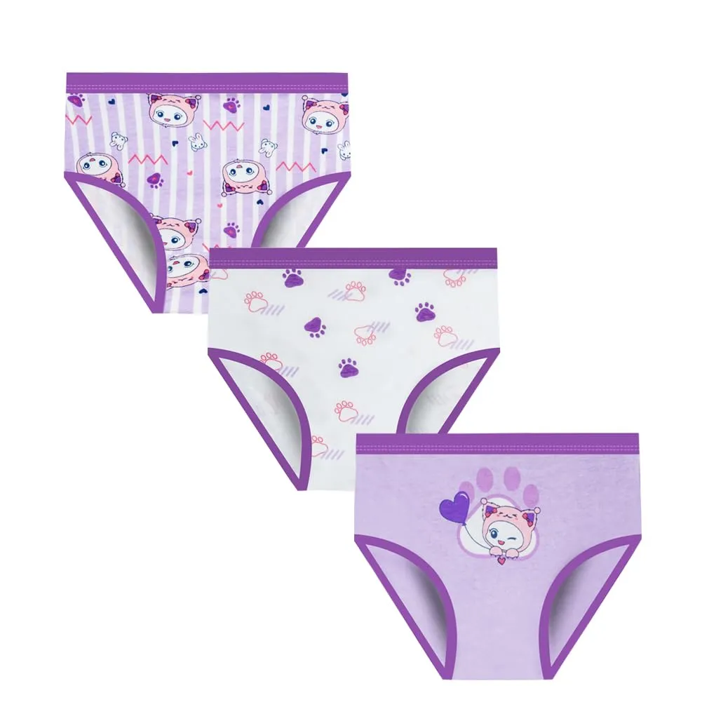 JackLoveBriefs Slip in Cotone per Ragazze, Set da 12, 5-7 Anni, Multicolore, Dimensione L - immagine 3