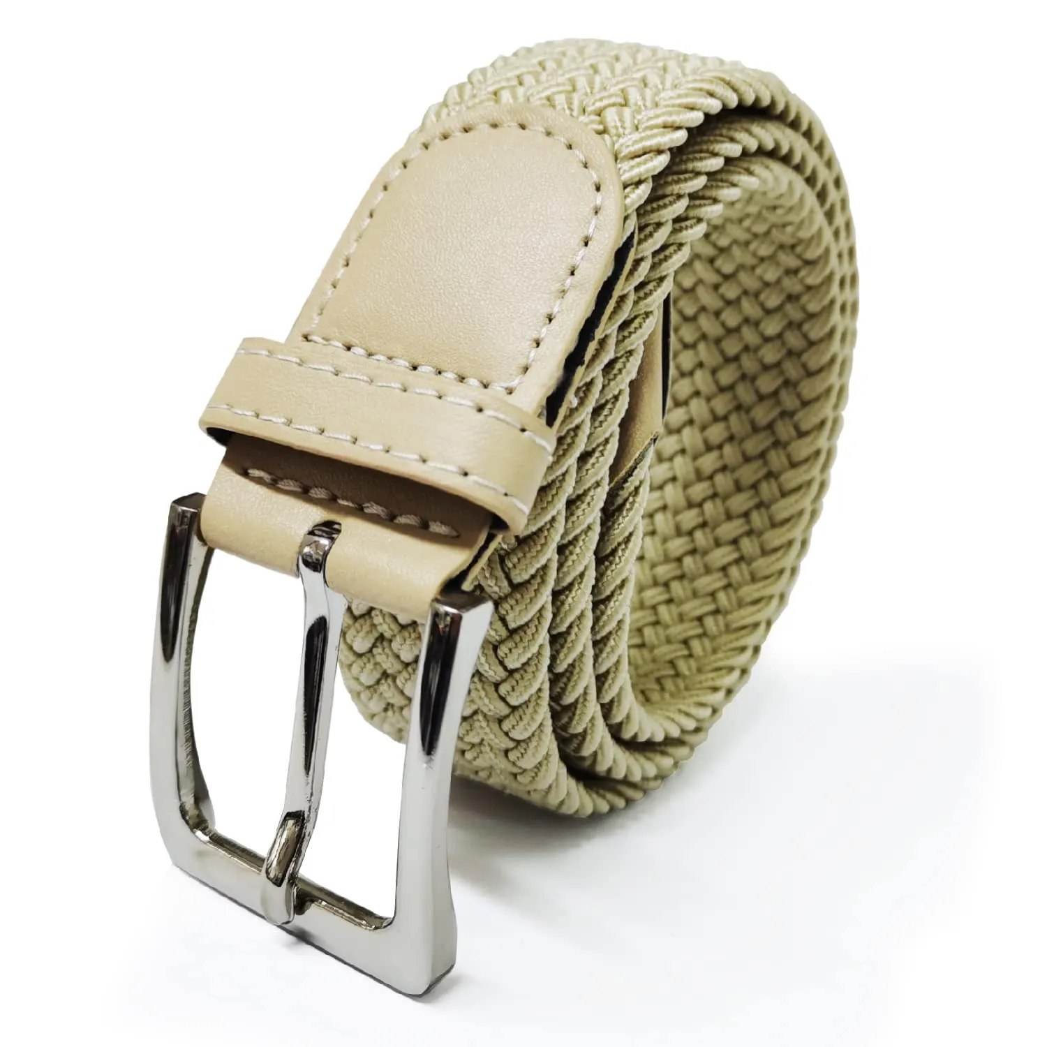 GLAMEXX24 Cintura Elastica Intrecciata in Tessuto Unisex Regolabile per Jeans - immagine 1