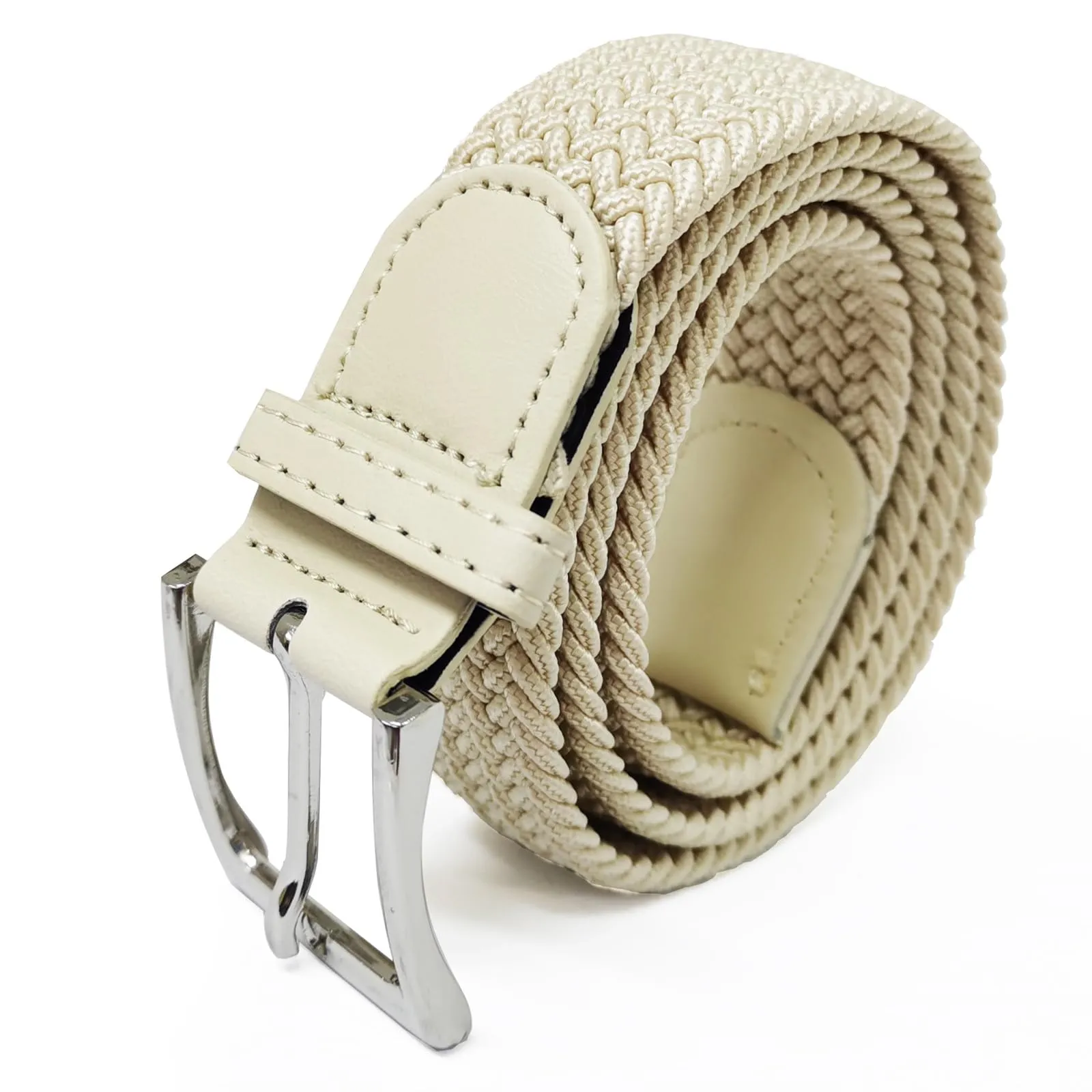GLAMEXX24 Cintura Elastica Intrecciata in Tessuto Unisex Regolabile per Jeans - immagine 1