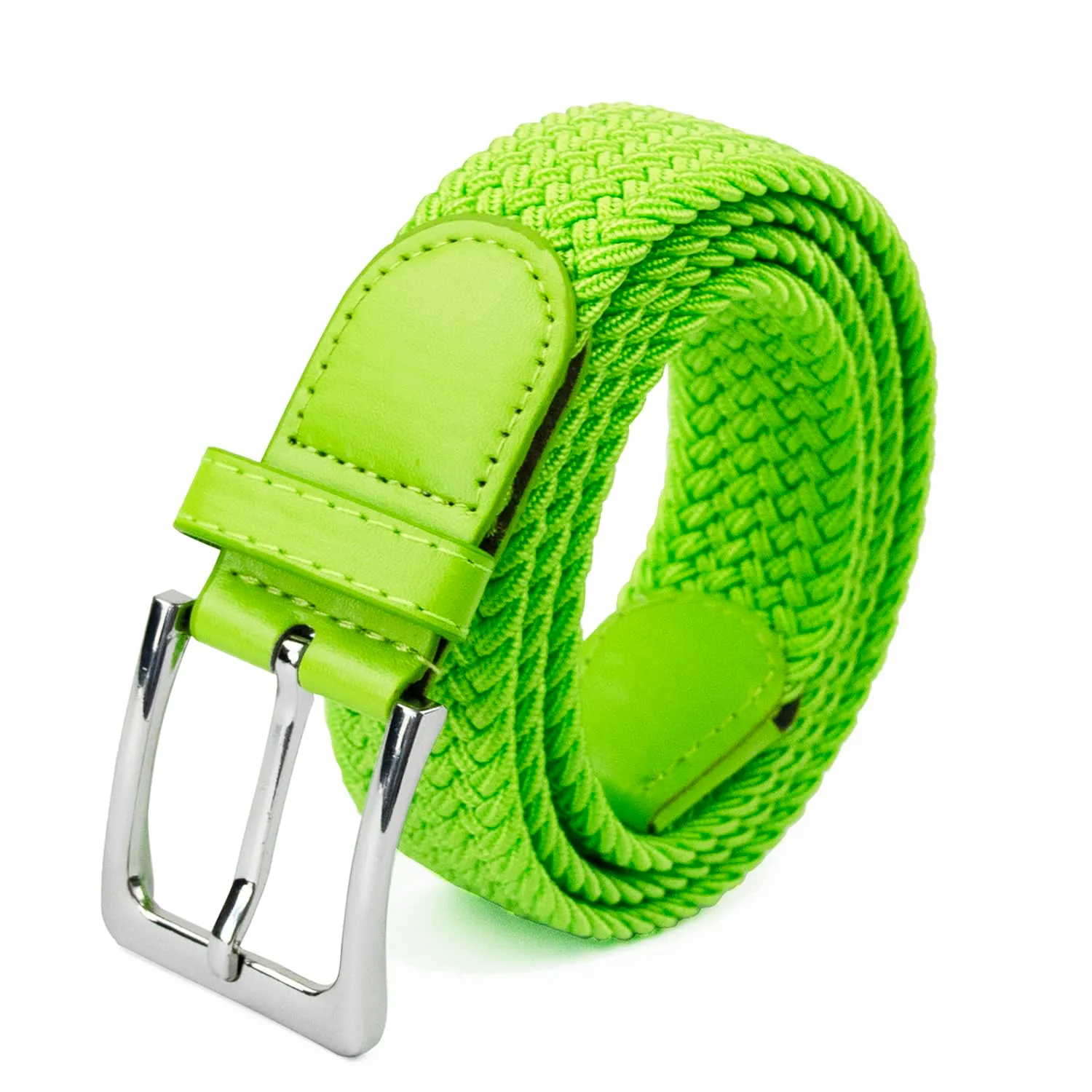 GLAMEXX24 Cintura Elastica Intrecciata Unisex Regolabile per Jeans, 105cm, Lindgruen - immagine 1