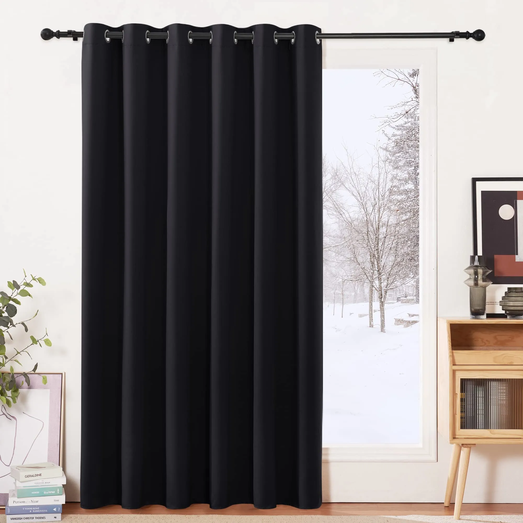 PONY DANCE Tenda Oscurante Termica da Interno, Nero, 200x210 cm, 1 Pannello - immagine 1