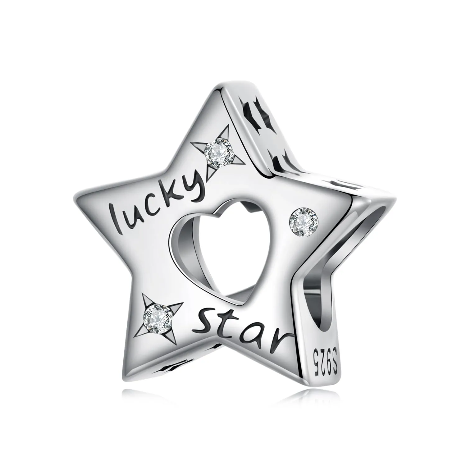 NINGAN 925 Argento Sterlina Pendente Trifoglio Verde e Coccinella con Perla e Zirconio 5A per Braccialetto e Collana - immagine 1