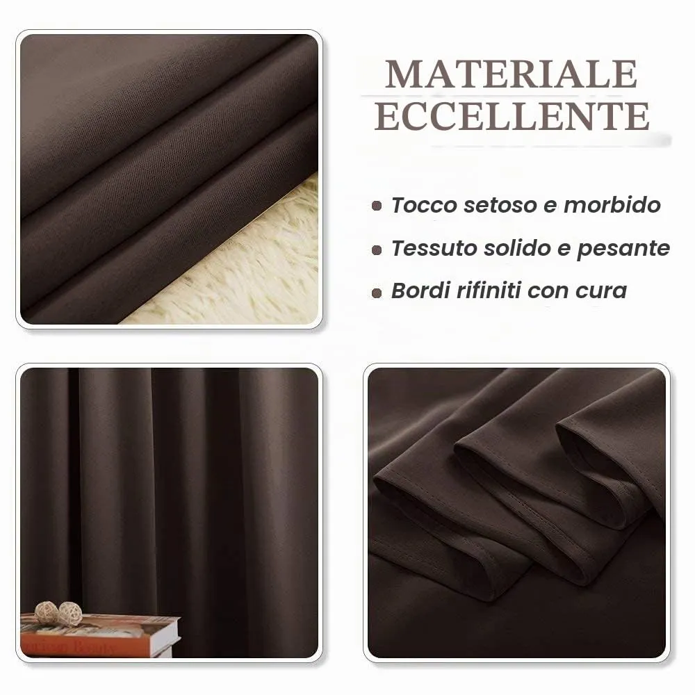 PONY DANCE Tenda Oscurante Termica da Interno, 132 x 210 cm, Marrone - immagine 7