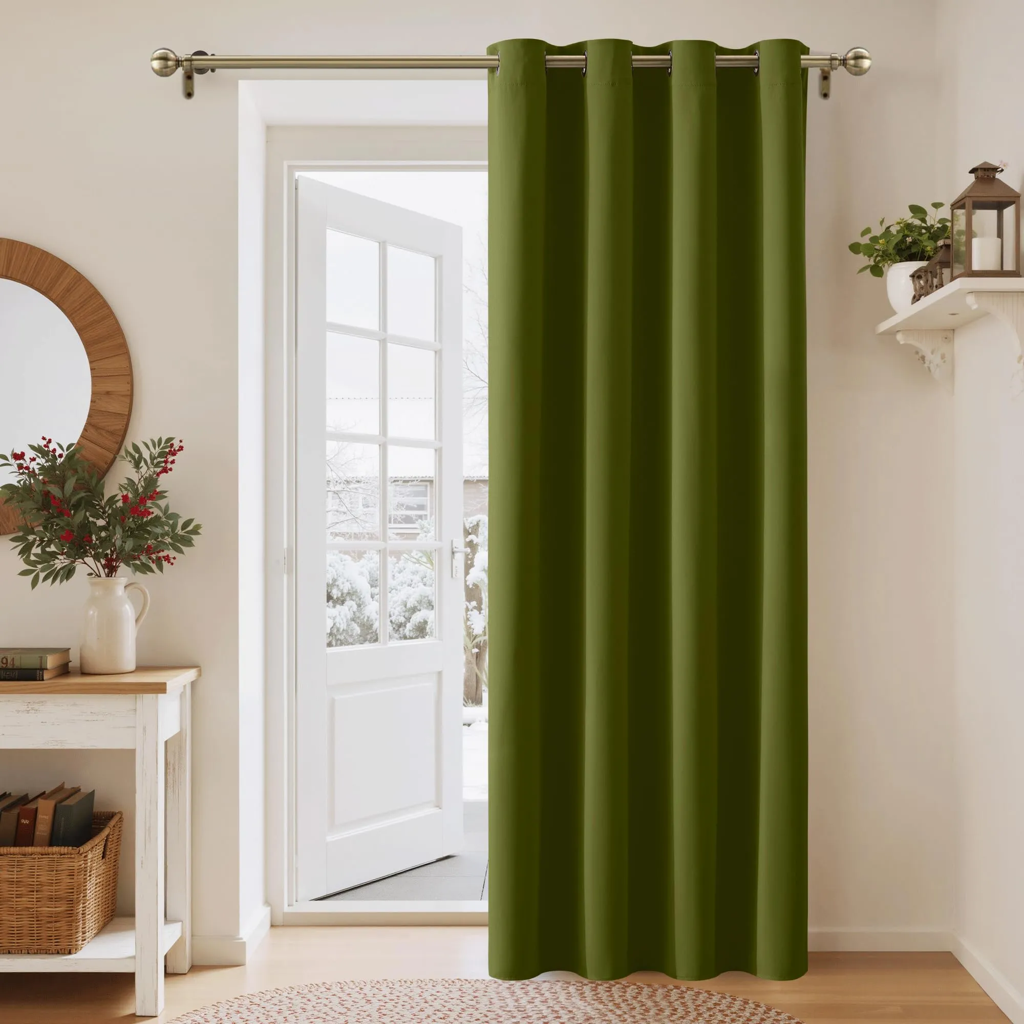 PONY DANCE Tenda Oscurante Termica Isolante da Interno Verde Oliva 140x240 cm - immagine 4