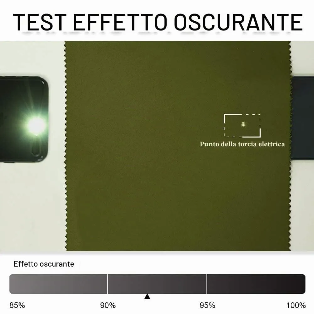 Pony Dance Tenda Oscurante Termica da Interno per Cameretta, 140x180 cm, Verde Oliva - immagine 4