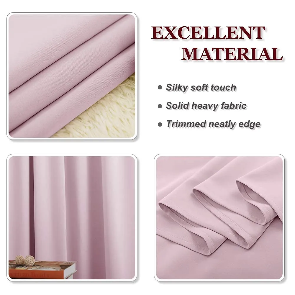 PONY DANCE Tenda Corta Oscurante Termica Isolante per Bambini 132 x 137 cm, Rosa Chiaro - immagine 7