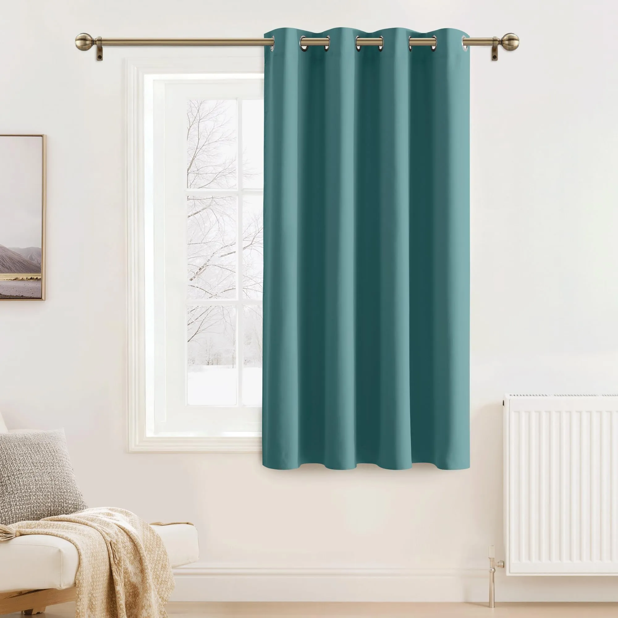 PONY DANCE Tenda Oscurante Termica da Interno per Cameretta, 140x180 cm, Sea Teal - immagine 1