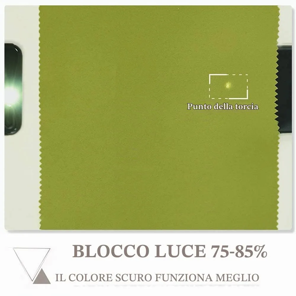 PONY DANCE Tende Oscuranti Termiche per Camera da Letto, 140 x 180 cm, 1 Pannello, Verde - immagine 4