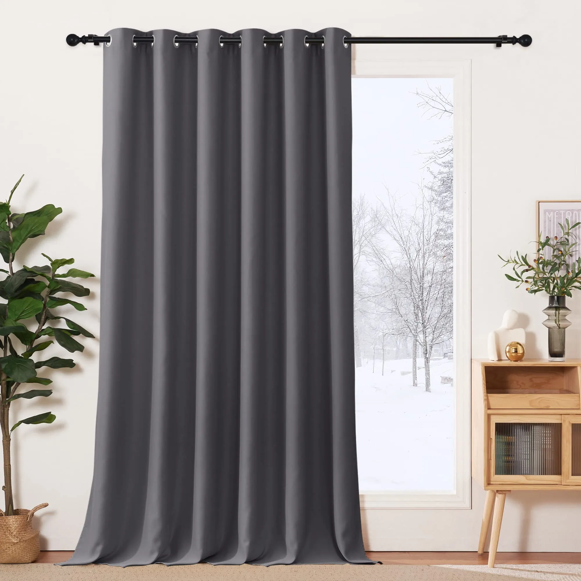 PONY DANCE Tenda Oscurante Termica da Interno, Grigio, 200x260 cm (1 Pannello) - immagine 1