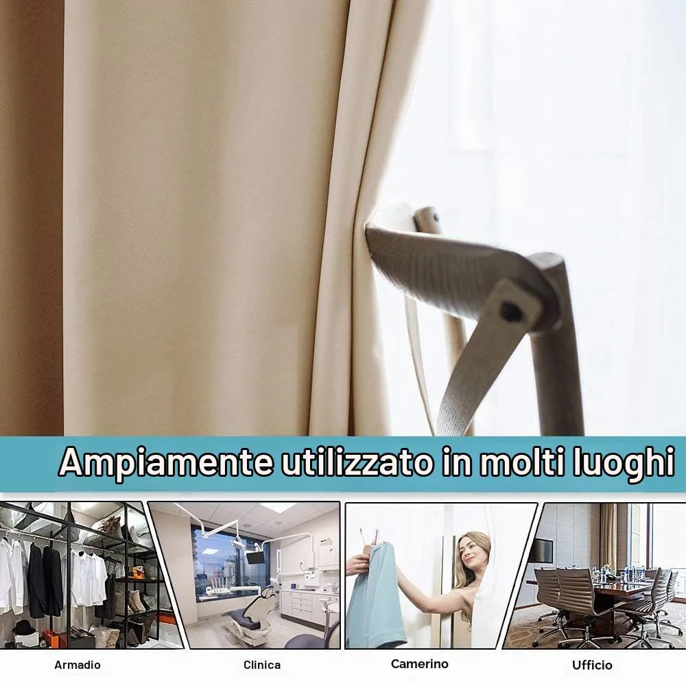 PONY DANCE Tenda Oscurante Termica Isolante Separa Ambienti con Anelli, 304L x 243A cm, Beige - immagine 4