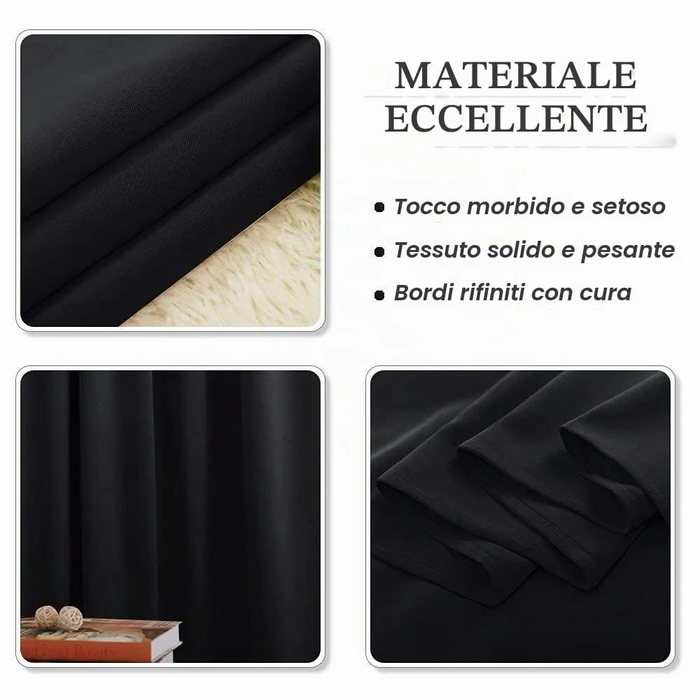 PONY DANCE Tenda Oscurante Termica Isolante, Nero, 140 x 260 cm, 1 Pannello - immagine 8