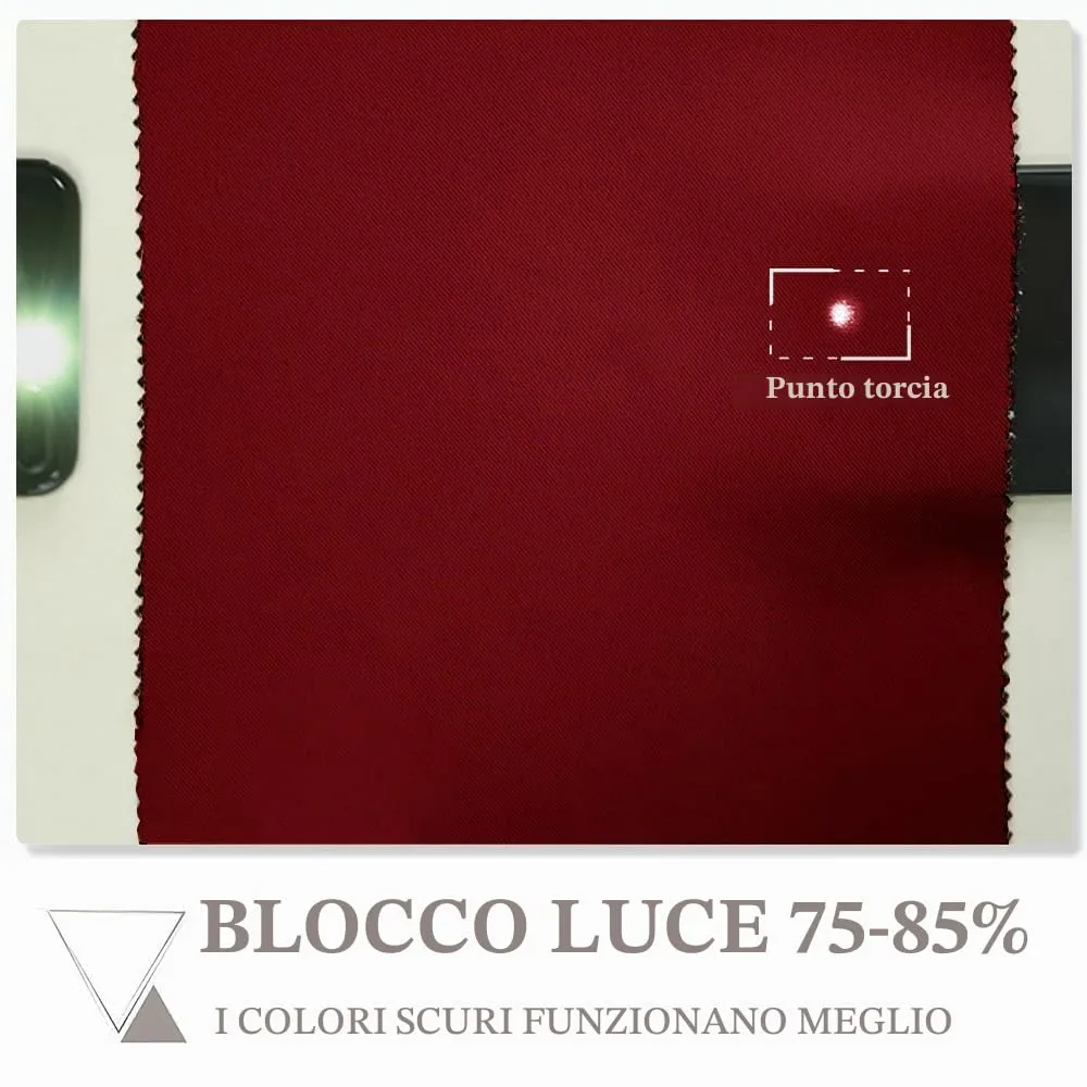 PONY DANCE Tende Oscuranti Termiche Isolanti per Soggiorno, Rosso, 140 x 260 cm (1 Pannello) - immagine 5