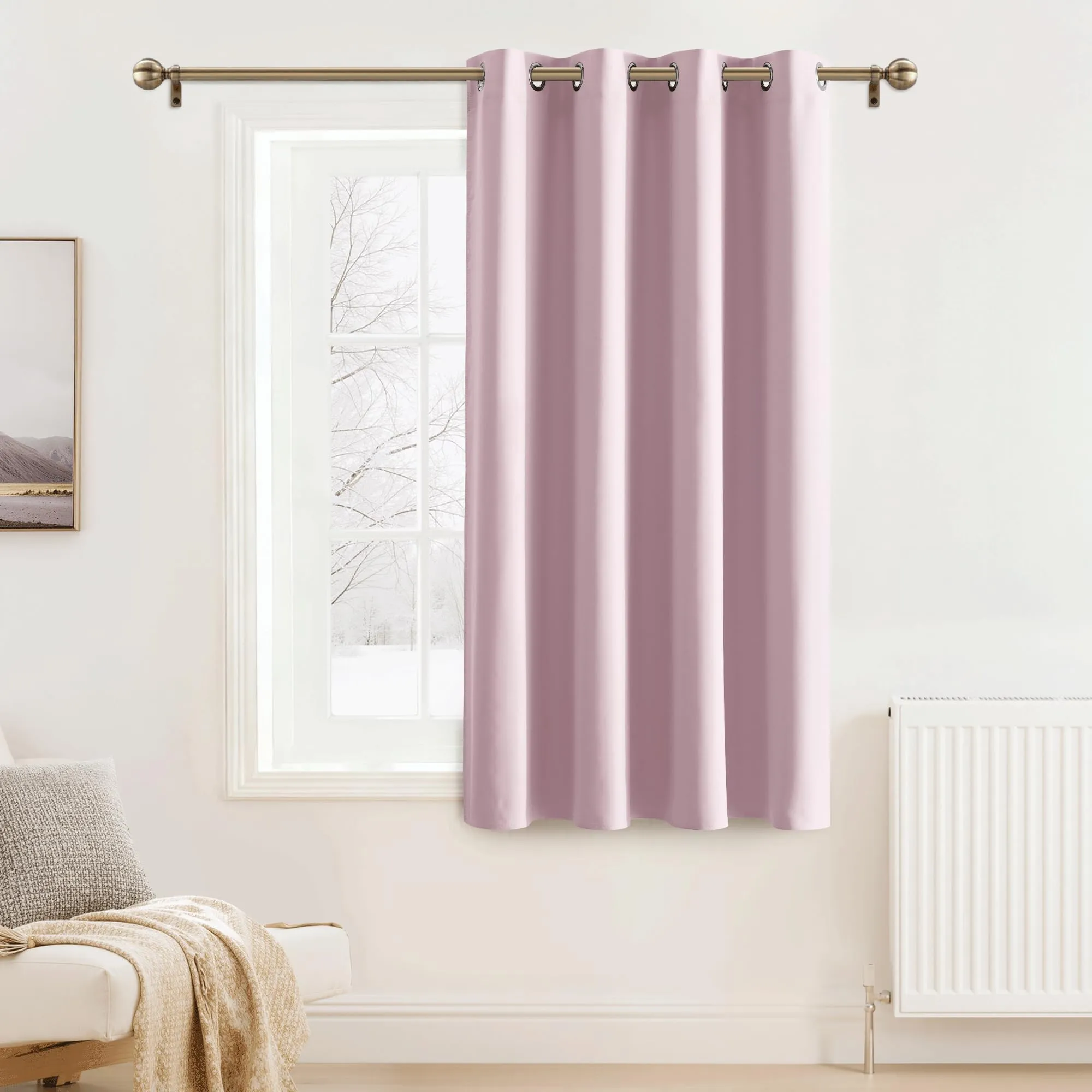 PONY DANCE Tenda Oscurante Termica da Interno per Bambini, Rosa Chiaro, 140 x 180 cm (1 Pannello) - immagine 1