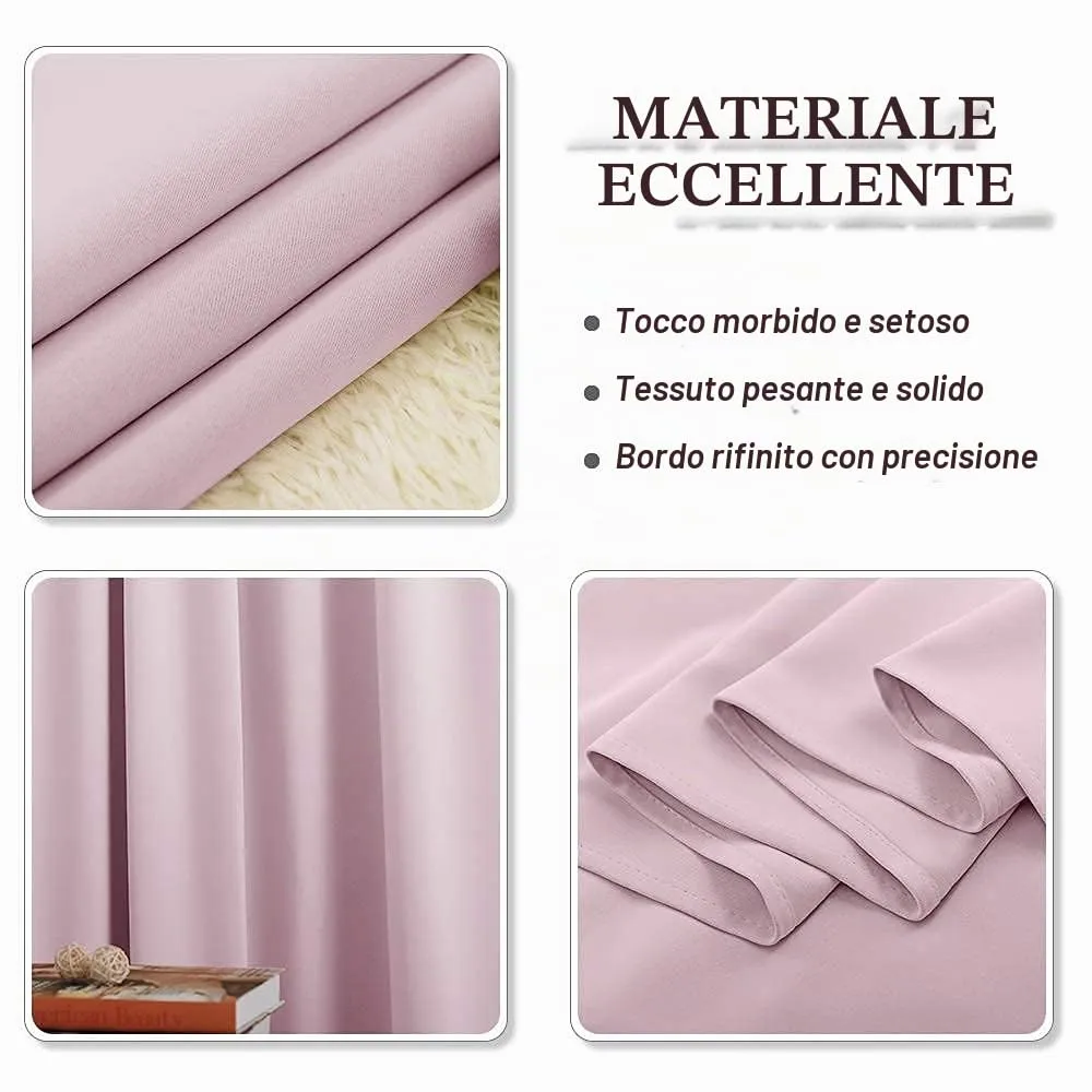 PONY DANCE Tenda Oscurante Termica da Interno per Bambini, Rosa Chiaro, 140 x 180 cm (1 Pannello) - immagine 7