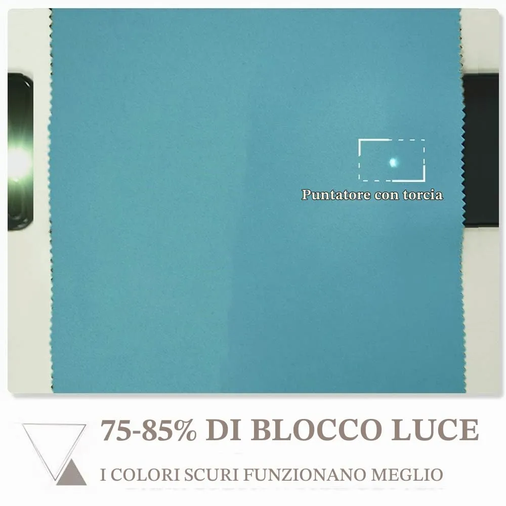 PONY DANCE Tende Oscuranti Termiche per Camera da Letto, Blu Chiaro, 140 x 180 cm, 1 Pannello - immagine 4