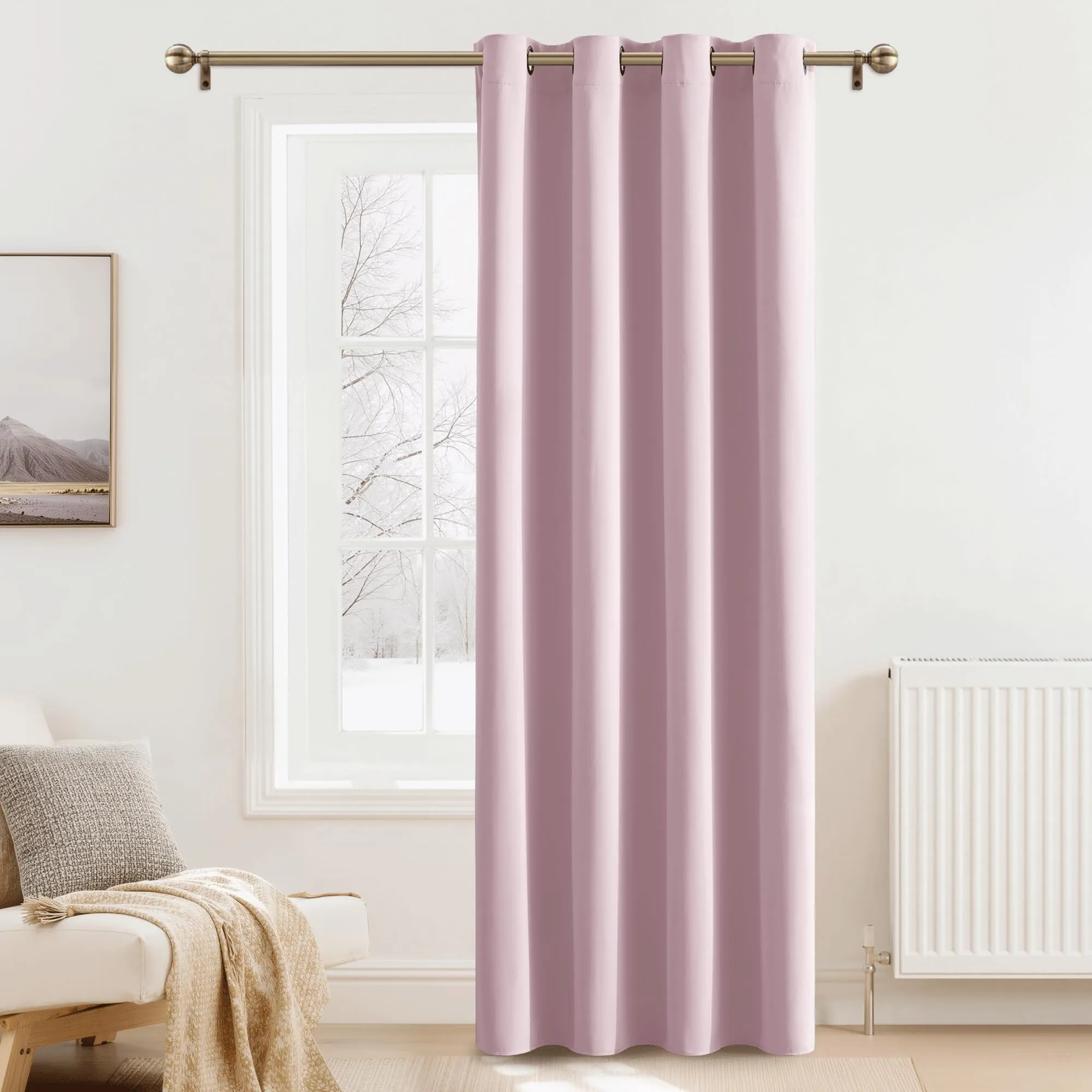 PONY DANCE Tenda Oscurante Termica da Interno, Rosa Chiaro, 140 x 240 cm (1 Pannello) - immagine 1