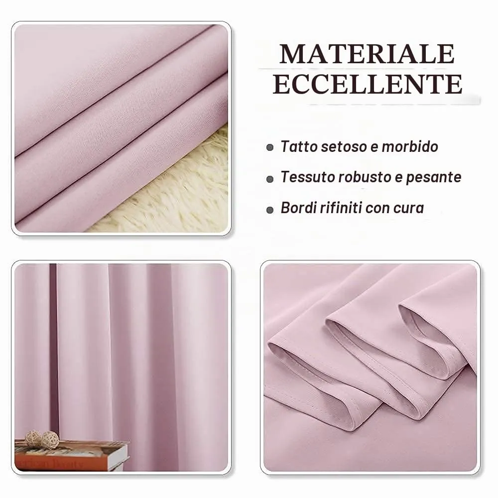 PONY DANCE Tenda Oscurante Termica da Interno, Rosa Chiaro, 140 x 240 cm (1 Pannello) - immagine 8