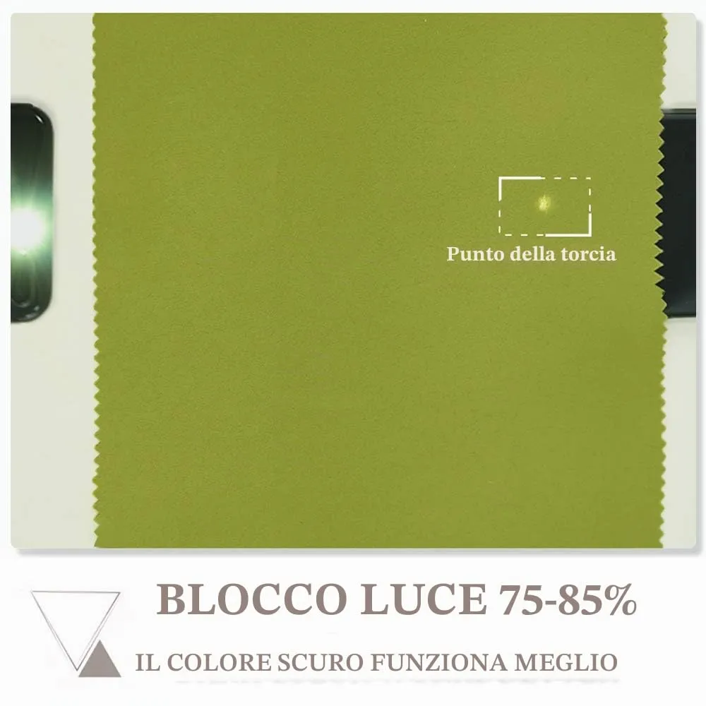 PONY DANCE Tenda Oscurante Termica Isolante 132x210 cm, Verde - immagine 4