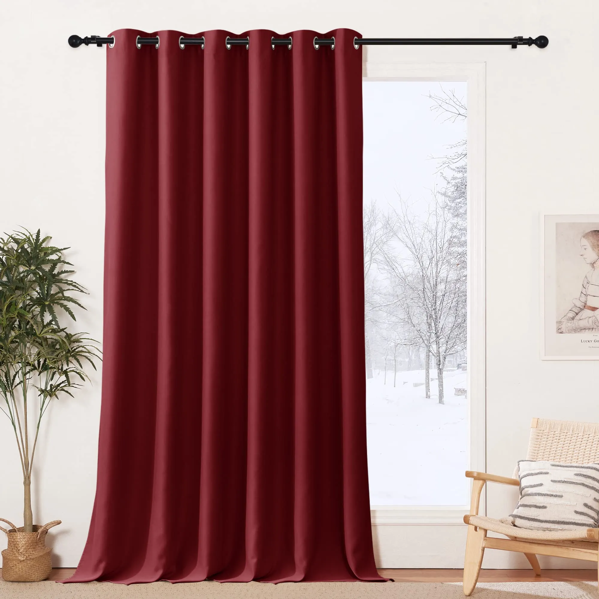 PONY DANCE Tenda Oscurante Termica da Interno, Rosso, 200 x 245 cm (1 Pannello) - immagine 1