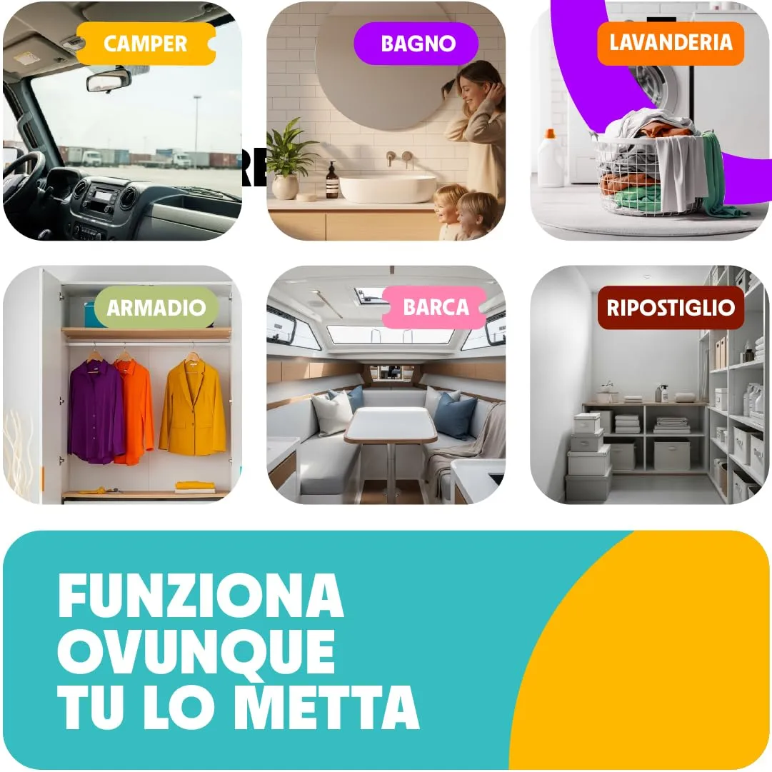 Siamo Sacchetti Deumidificatori Antimuffa, 5 Pezzi - immagine 7