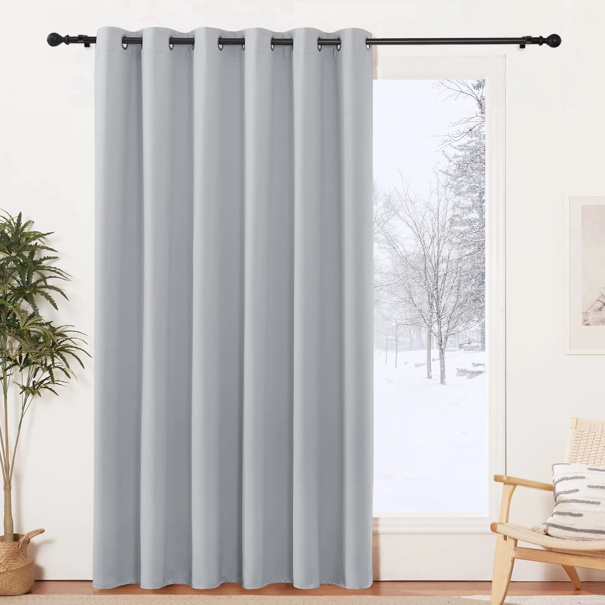 PONY DANCE Tenda Oscurante Termica Isolante Grigio Chiaro 200x210 cm - immagine 1