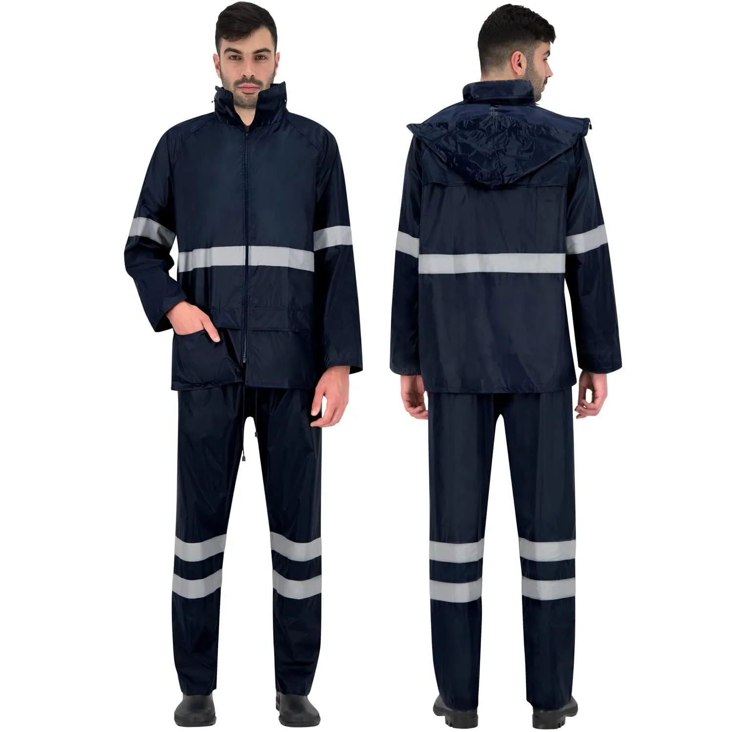 BWOLF Himalaya Giacca e Pantaloni Impermeabili Unisex, Blu Riflettente, 3XL - immagine 3