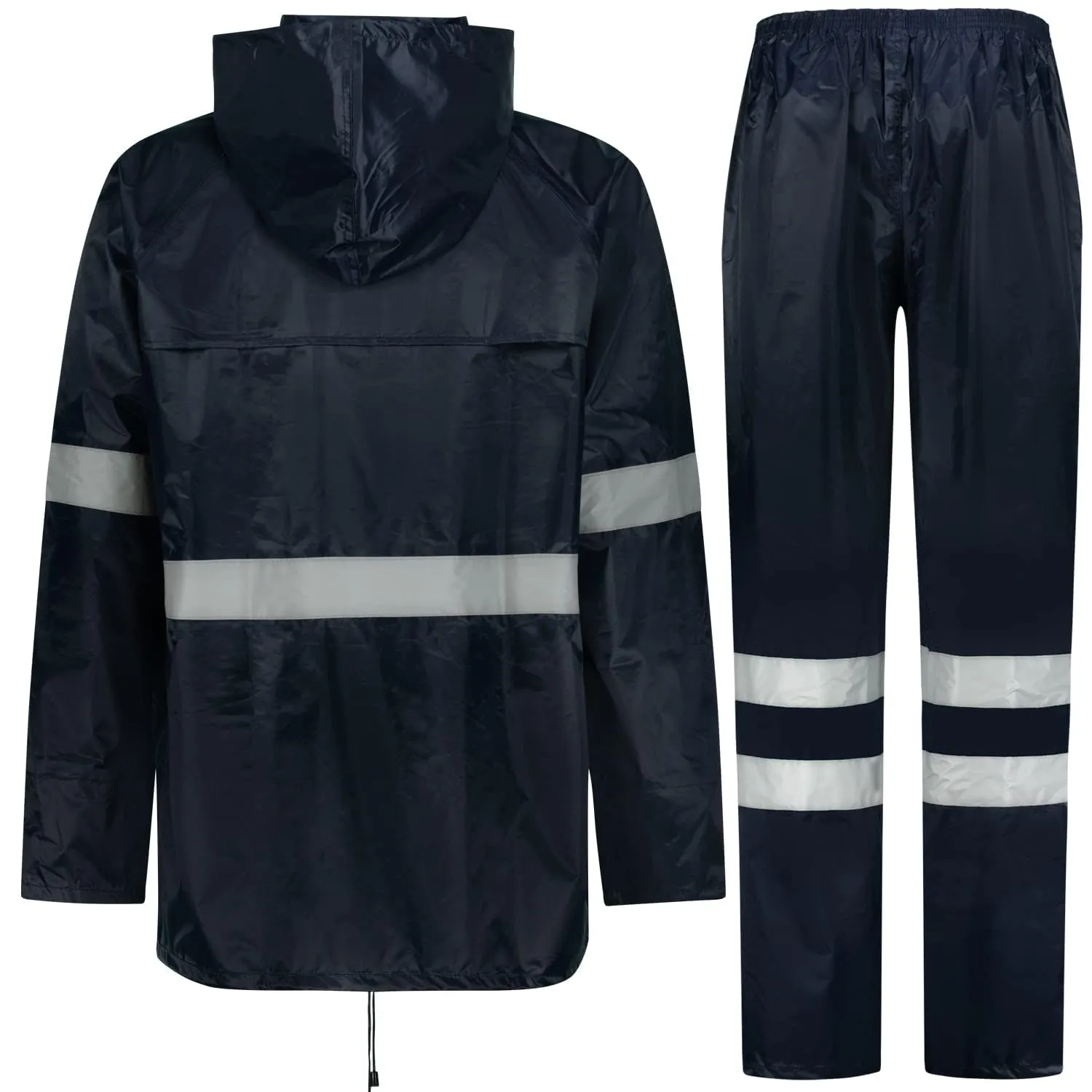 BWOLF Himalaya Tuta Antipioggia Giacca e Pantaloni Blu Riflettente, S - immagine 2