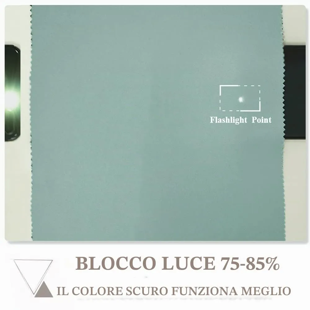 PONY DANCE Tenda Corta Oscurante Termica Isolante, 132L x 158A cm, Verde Chiaro - immagine 3