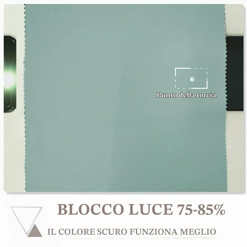 PONY DANCE Tenda Oscurante Termica Isolante per Interno, 132x210 cm, Verde Chiaro - immagine 4