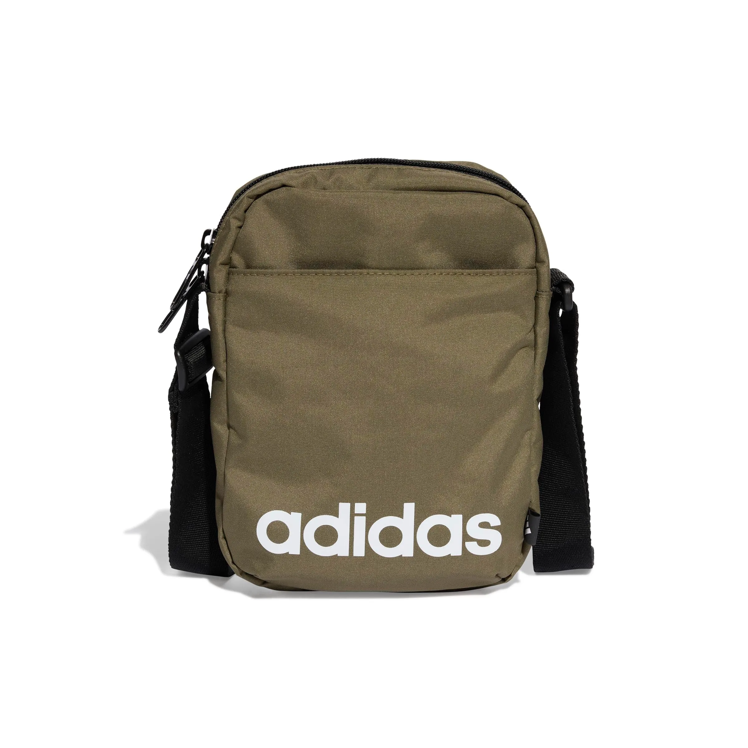 adidas Linear Organizer Waist Pack, Olive Strata/Black/White, One Size - immagine 1