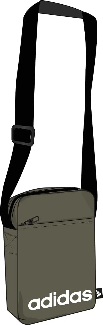 adidas Linear Organizer Waist Pack, Olive Strata/Black/White, One Size - immagine 4
