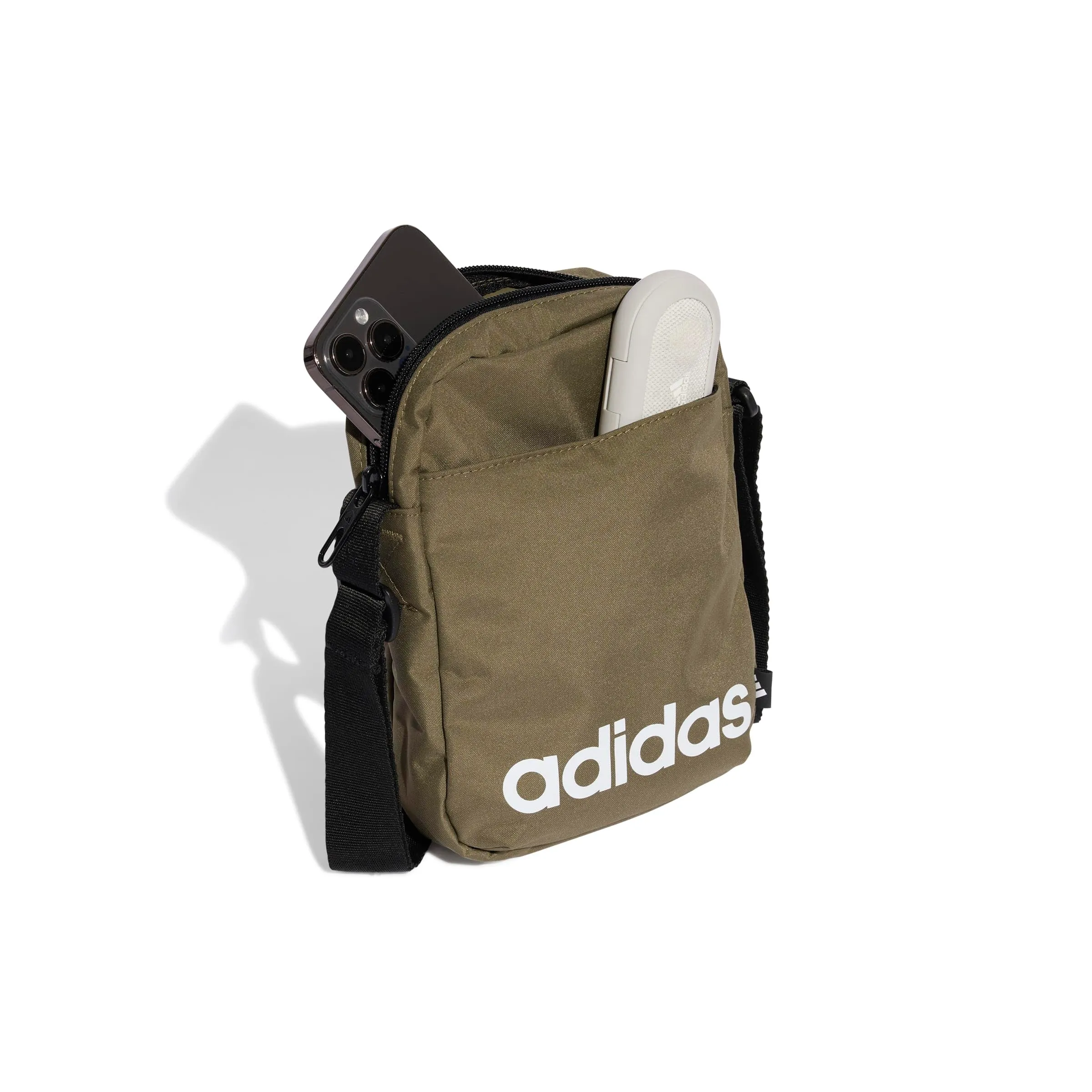 adidas Linear Organizer Waist Pack, Olive Strata/Black/White, One Size - immagine 5