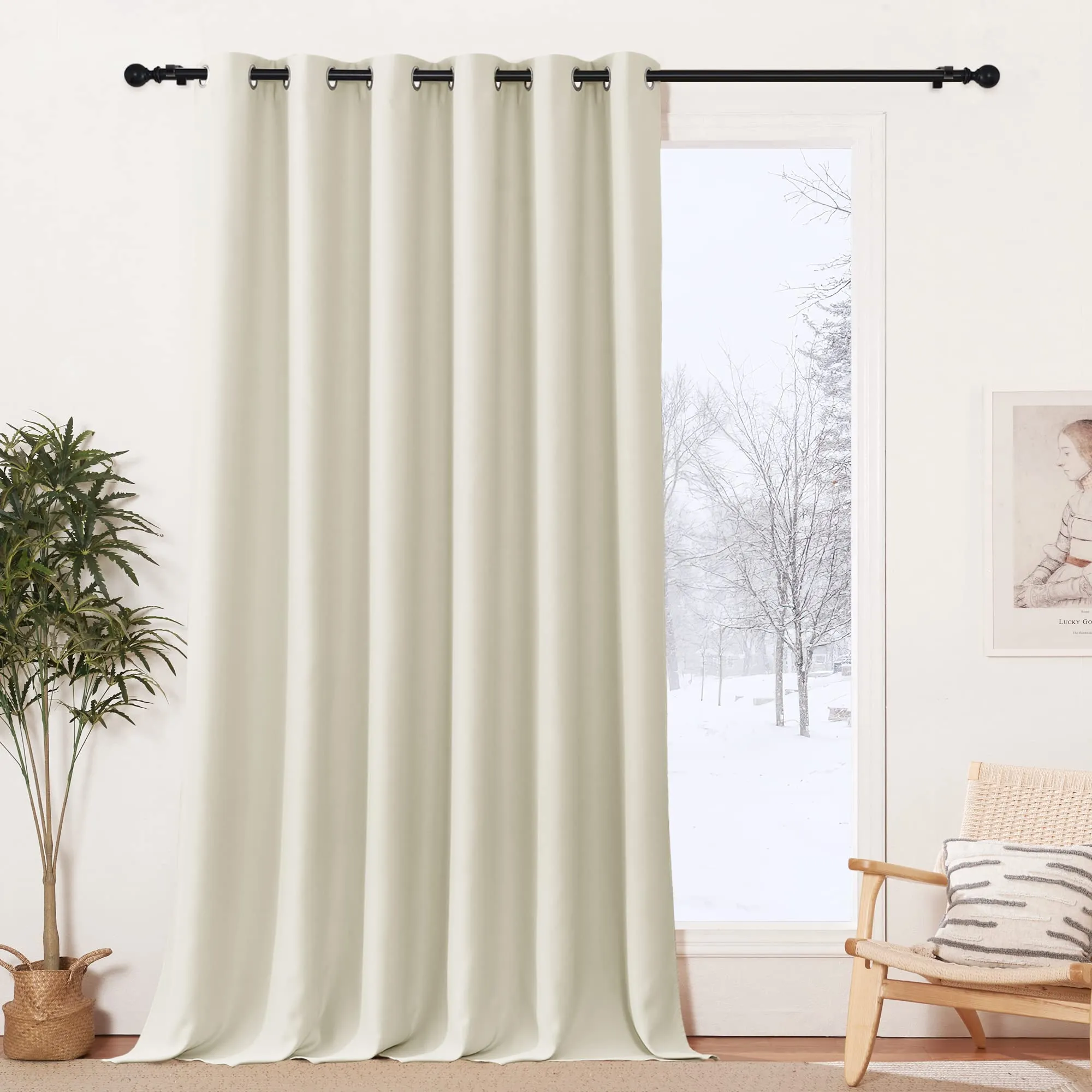 PONY DANCE Tenda Oscurante Termica da Interno, 200 x 245 cm, Beige Chiaro - immagine 1