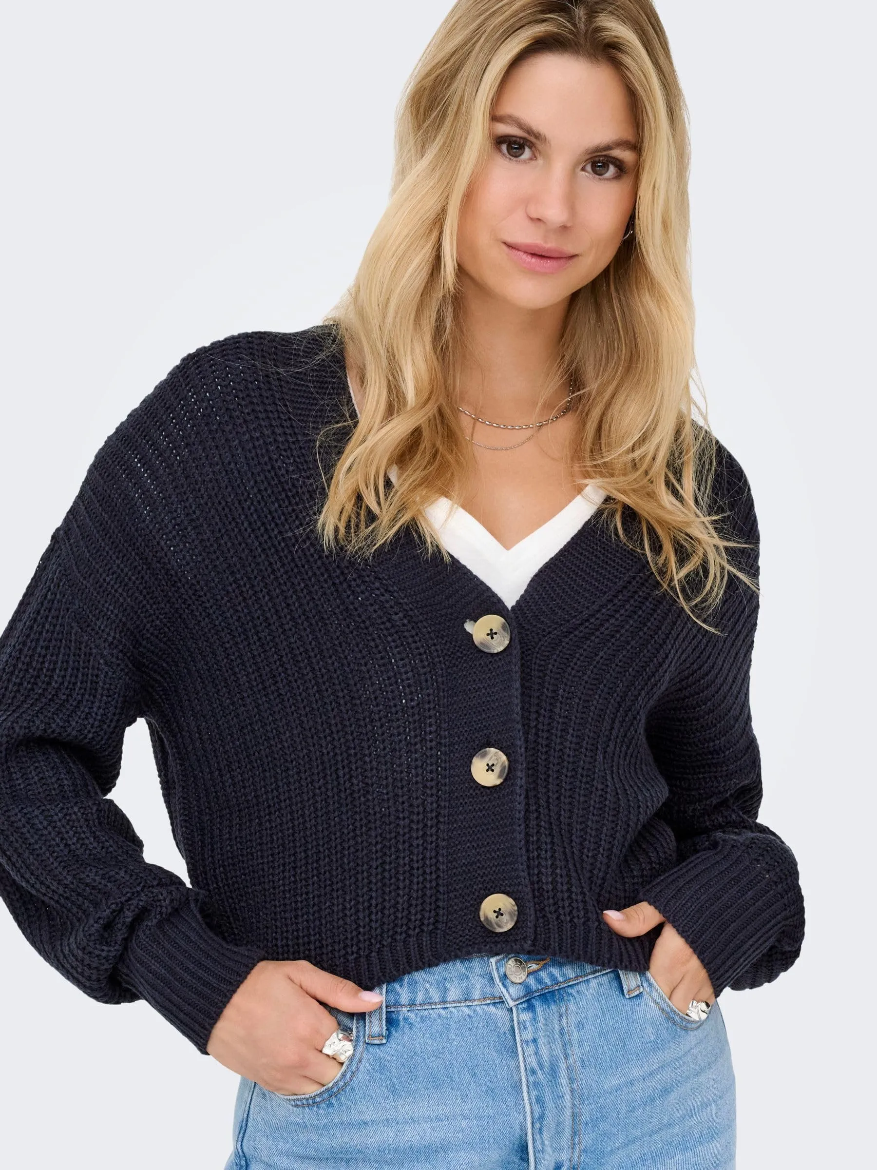 ONLY L/S Cardigan Knit Noos, Night Sky, XL - immagine 6