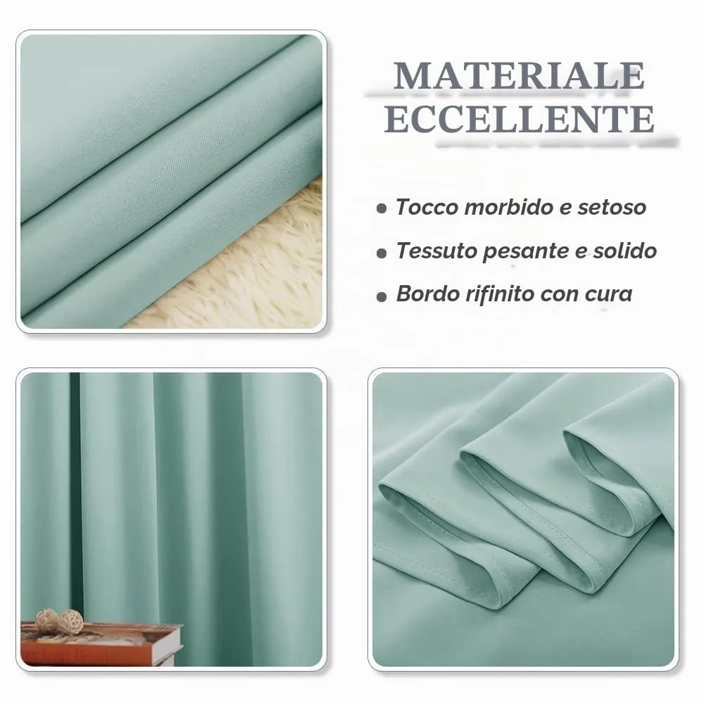 PONY DANCE Tenda Oscurante Termica da Interno, 140 x 240 cm, Verde Chiaro - immagine 8
