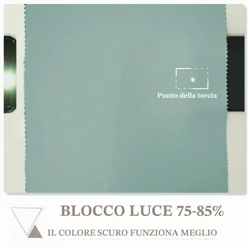 PONY DANCE Tenda Corta Oscurante Termica Isolante per Interni, 132 x 90 cm, Verde Chiaro - immagine 3