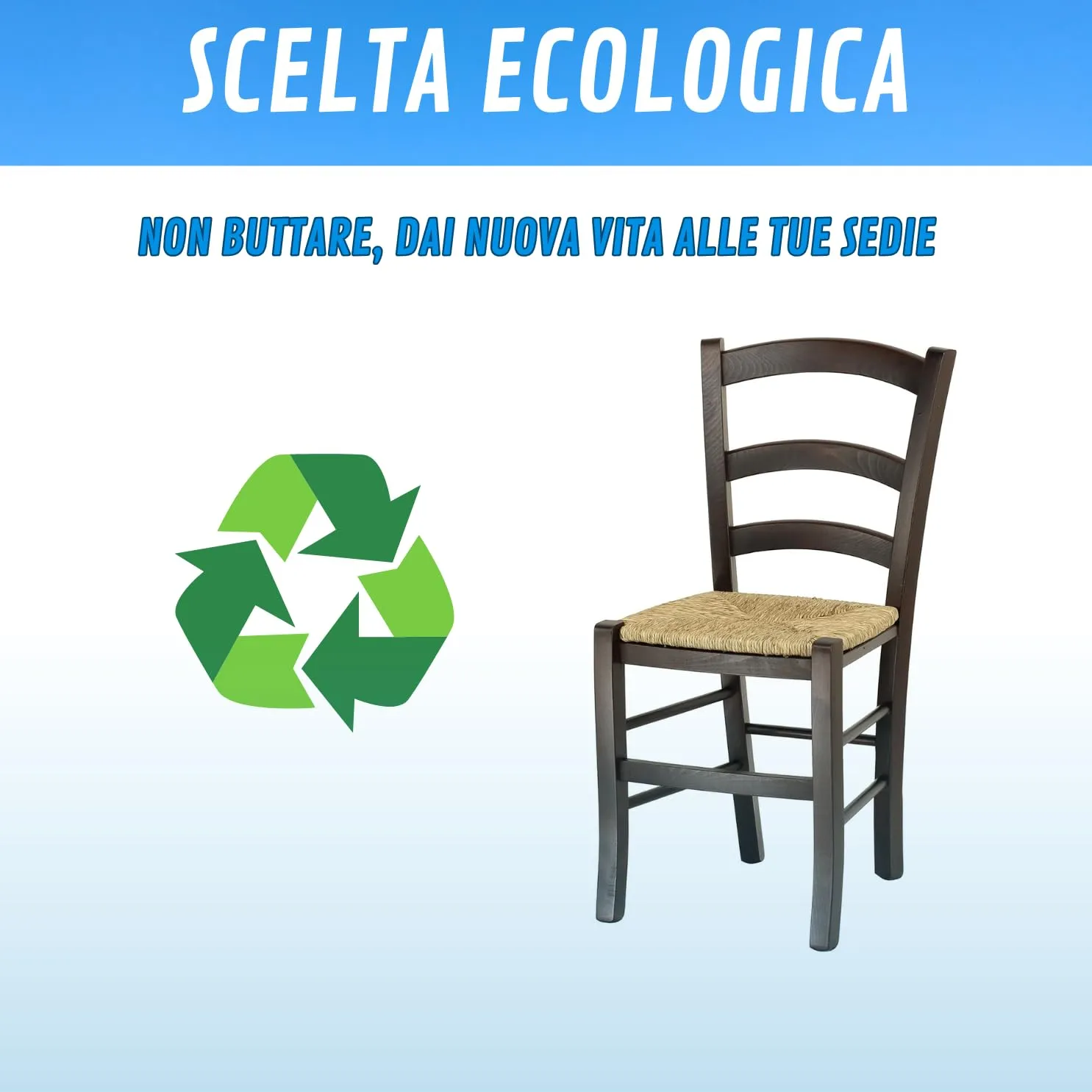 EGC Ricambio Seduta in Paglia per Sedie in Legno, Modello 1212 Venezia (4 Unità) - immagine 5