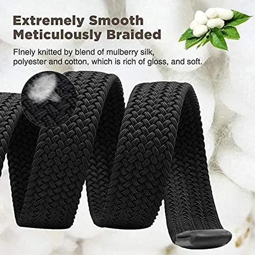 GLAMEXX24 Cintura Elastica Intrecciata Unisex in Tessuto Regolabile per Jeans - immagine 3