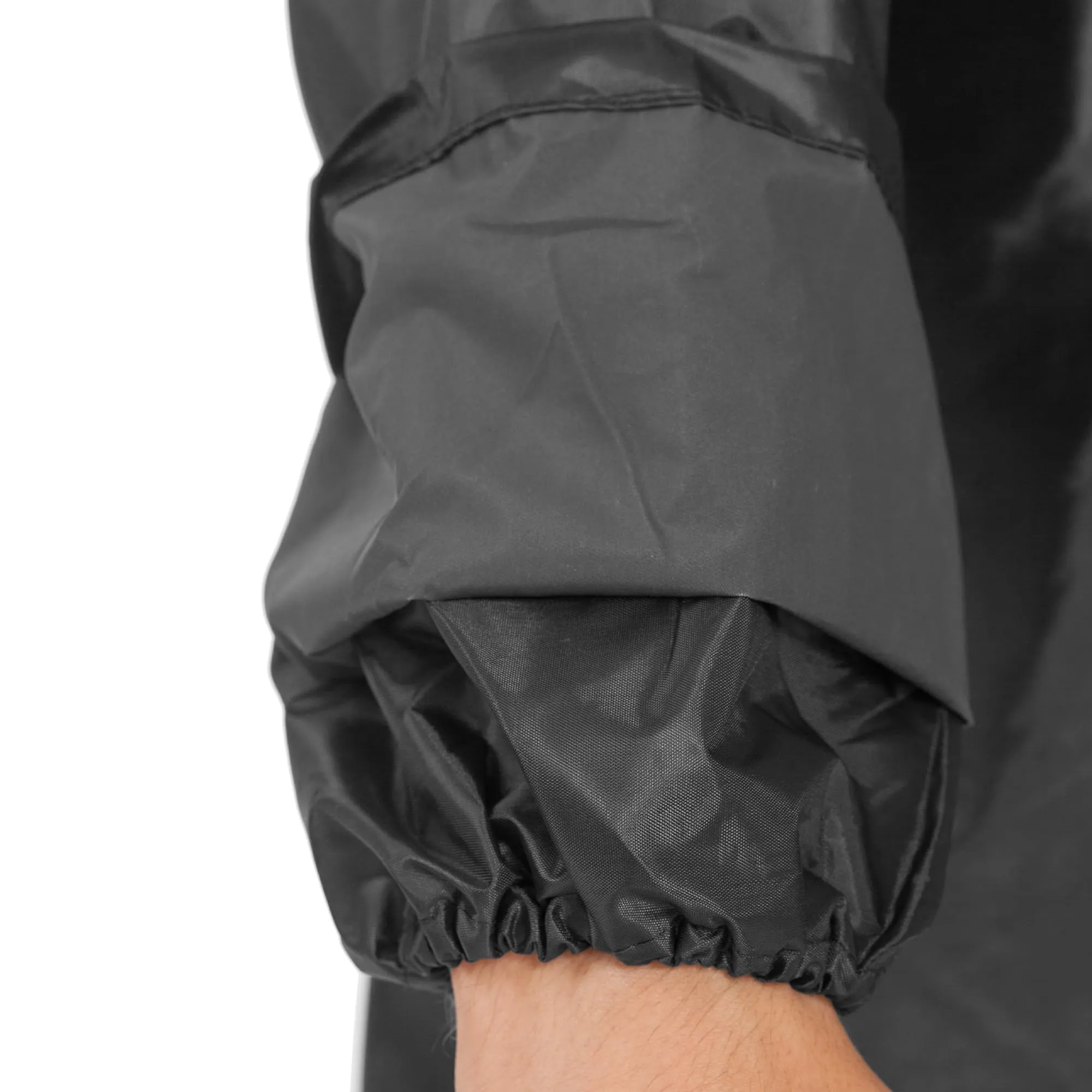 BWOLF Himalaya Tuta Antipioggia da Uomo, Giacca con Cappuccio e Pantaloni, Nero, XL - immagine 2