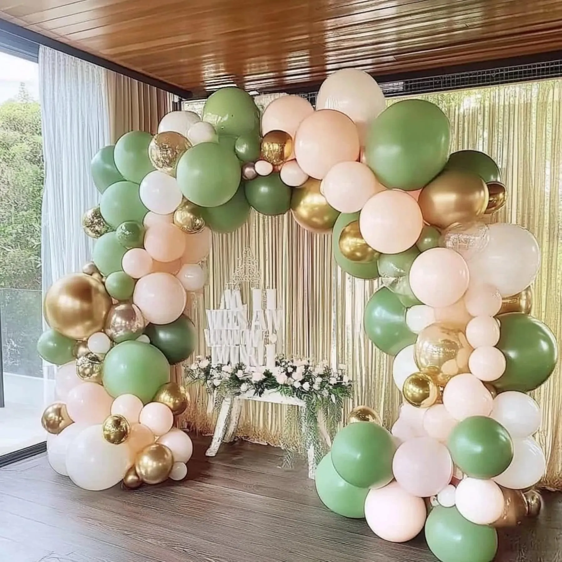 Yehnda Palloncini Verde Salvia Oliva, 100 pezzi, 30 cm - immagine 2