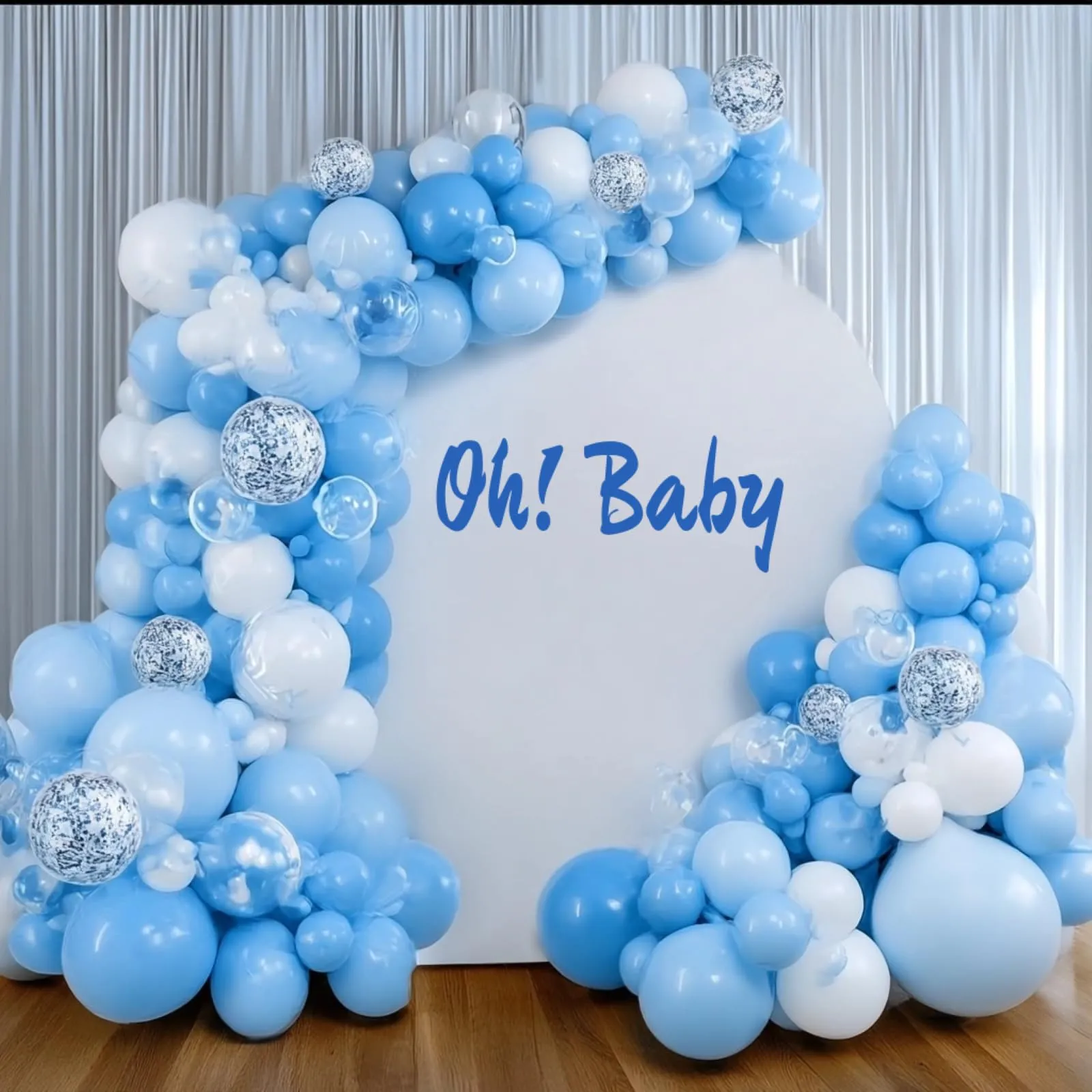 Yehnda Palloncini in Lattice Blu Pastello, 100 Pezzi, 30 cm - immagine 2