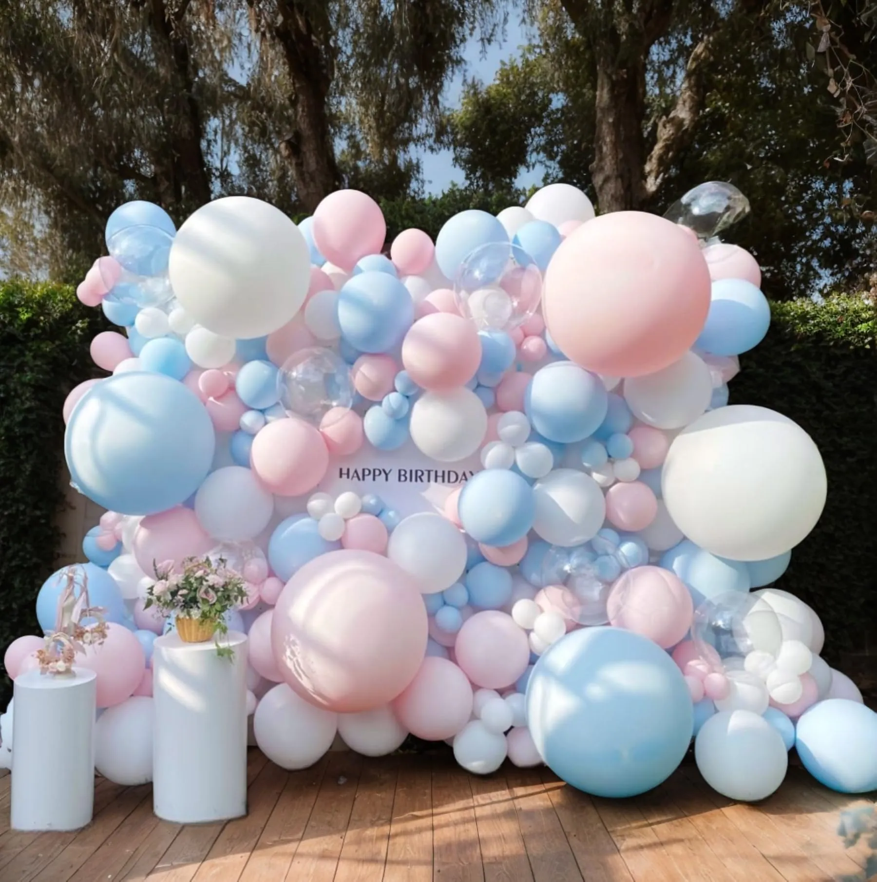 Yehnda Palloncini in Lattice Blu Pastello, 100 Pezzi, 30 cm - immagine 8